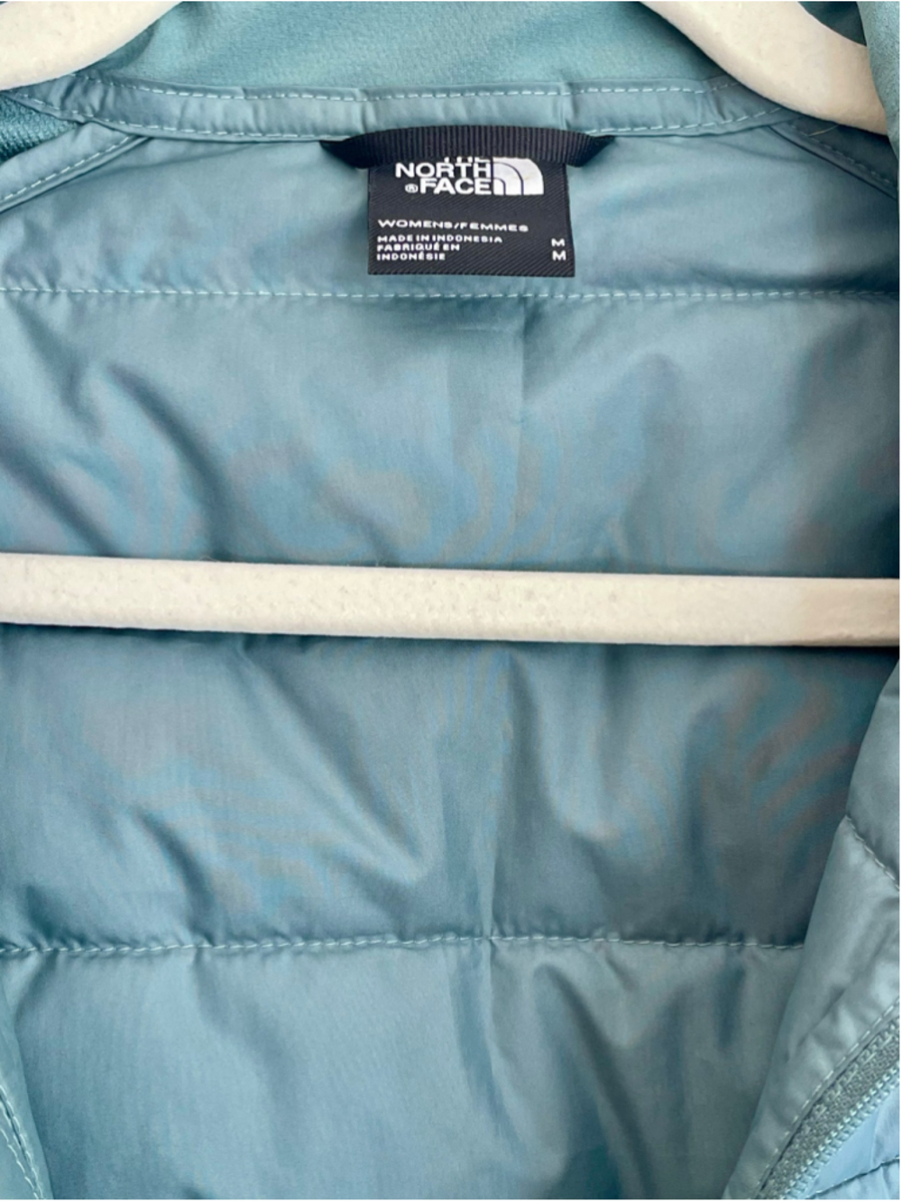 The North Face Women Vest Medium Teal Blue WindWall Quilted Full Zip - Picture 4 of 4